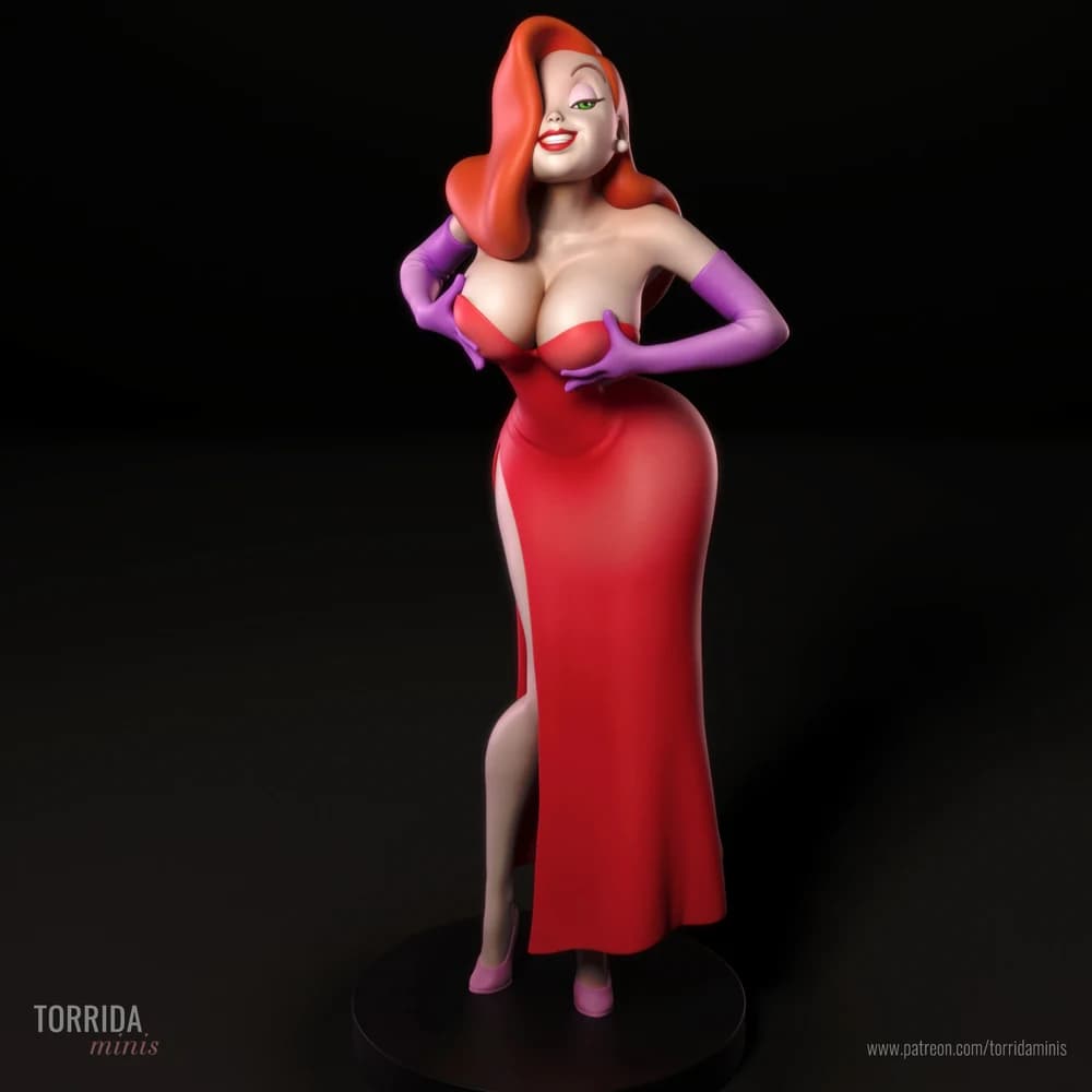 Jessica Rabbit — Miniatura 3D Pin-up Clássica | Torrida Minis