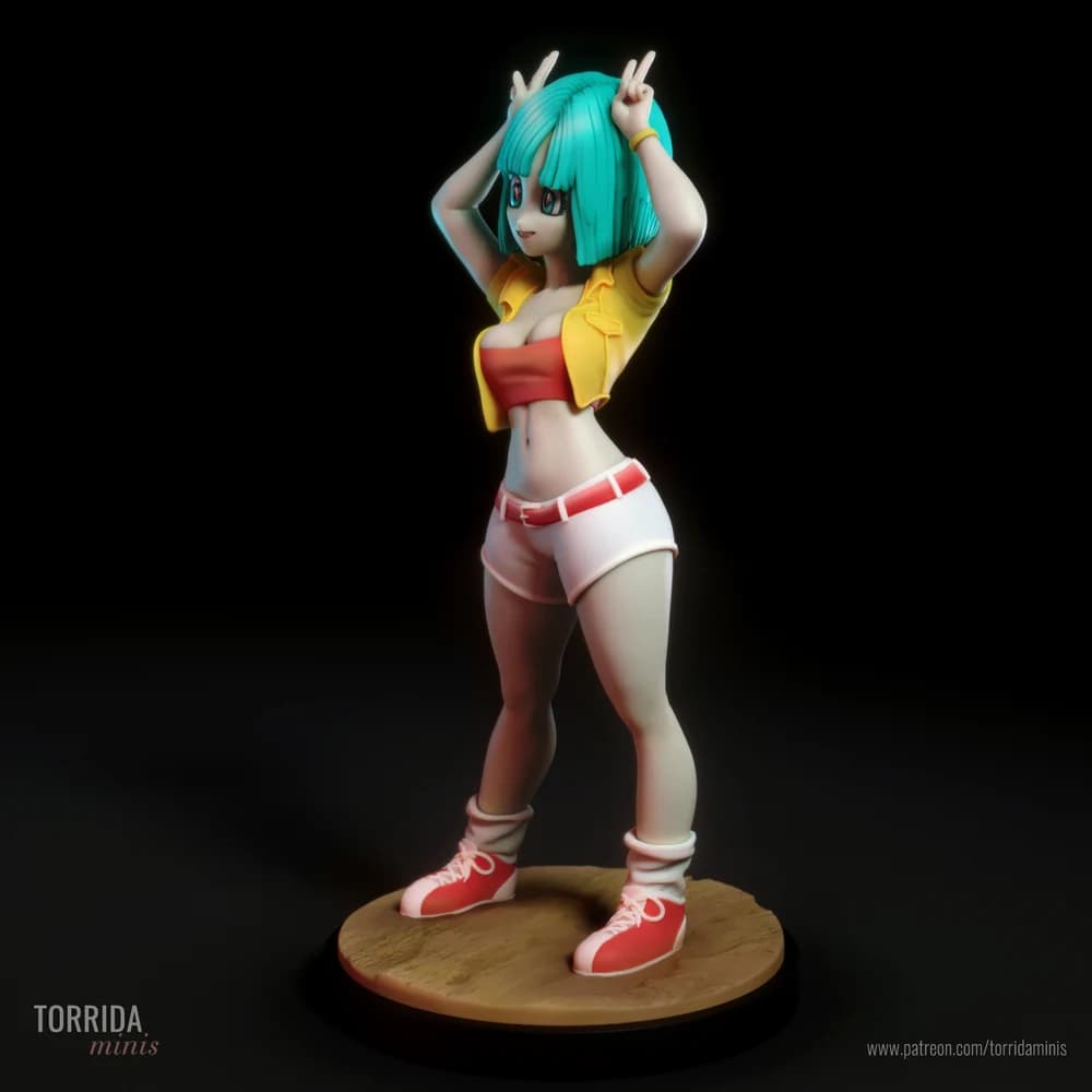 Bulma — Miniatura 3D Anime Pinup | Torrida Minis