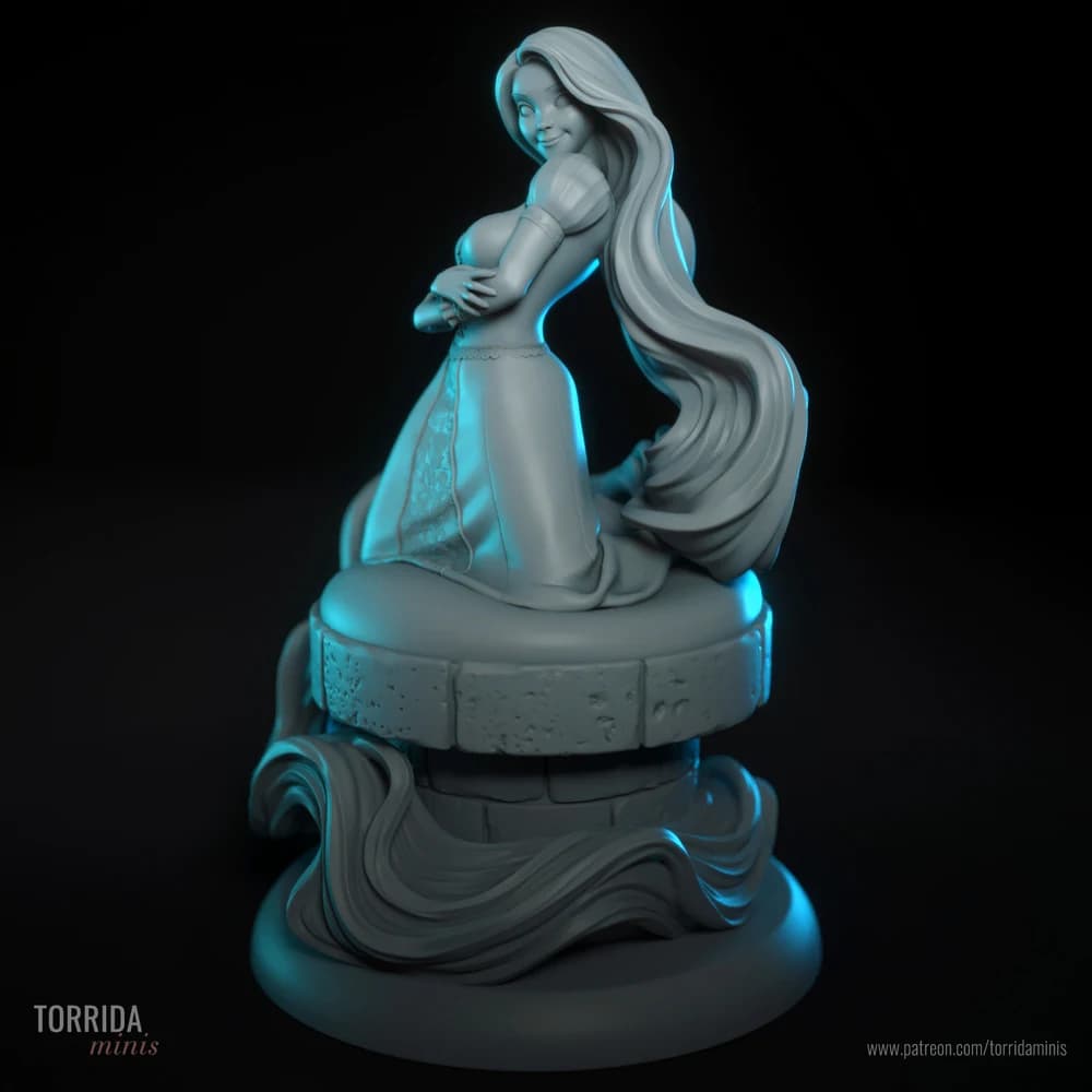 Rapunzel — Miniatura 3D Fantasia | Torrida Minis