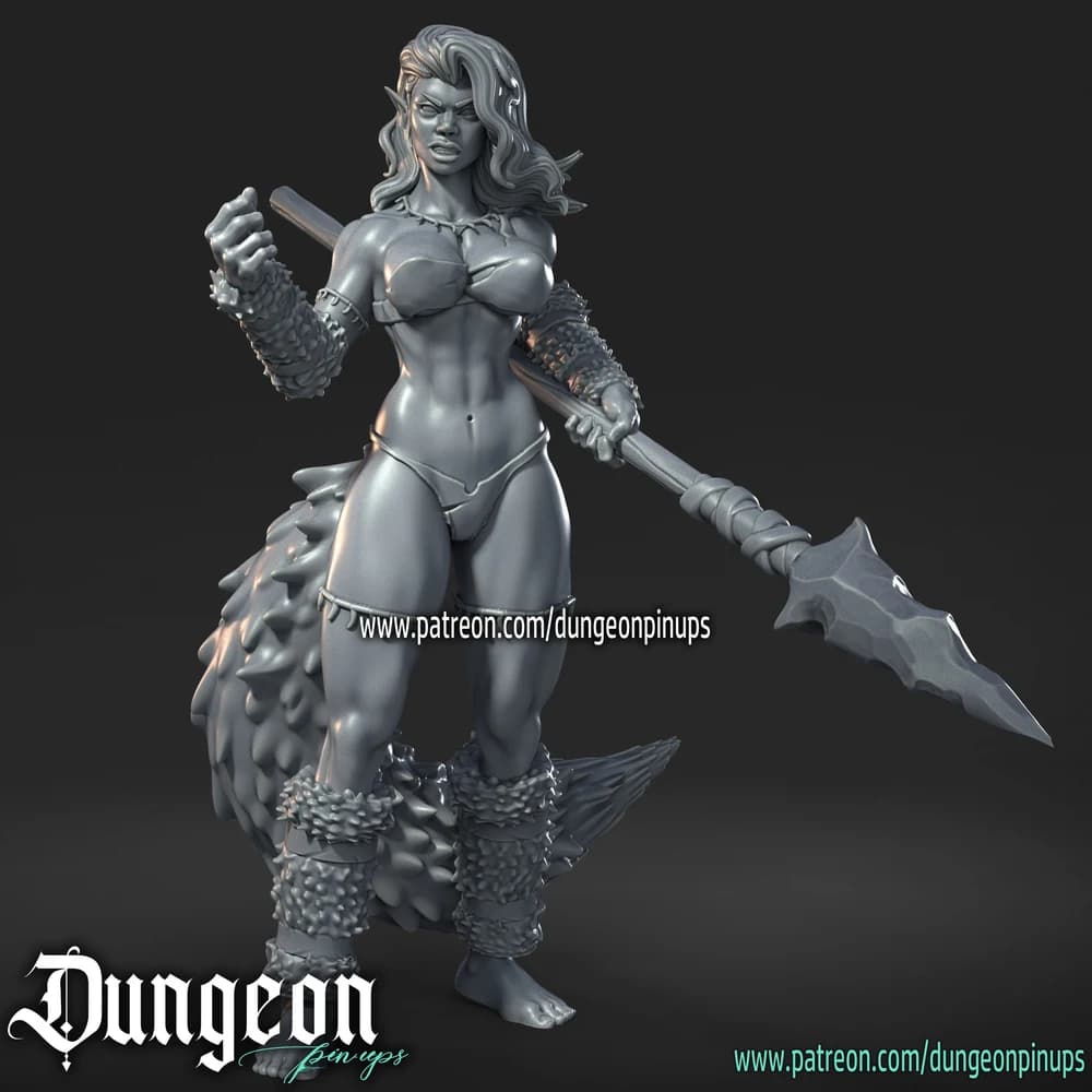 Elfa das Cavernas — Miniatura 3D Fantasia | RN Estudio