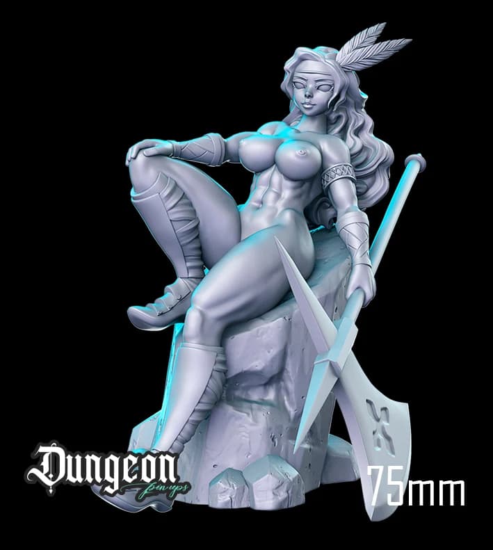 Amazona de Dragon's Crown — Miniatura 3D Fantasia | RN Estudio