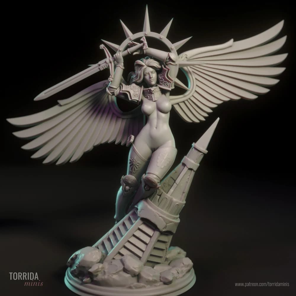 Celeste — Miniatura 3D Anjo Guerreiro | Torrida Minis