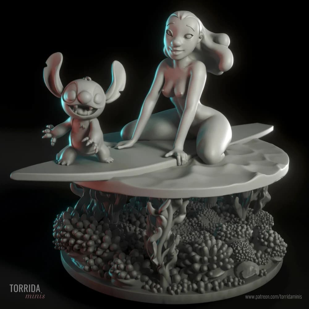 Nani Pelekai — Miniatura 3D Pin-up Tropical | Torrida Minis