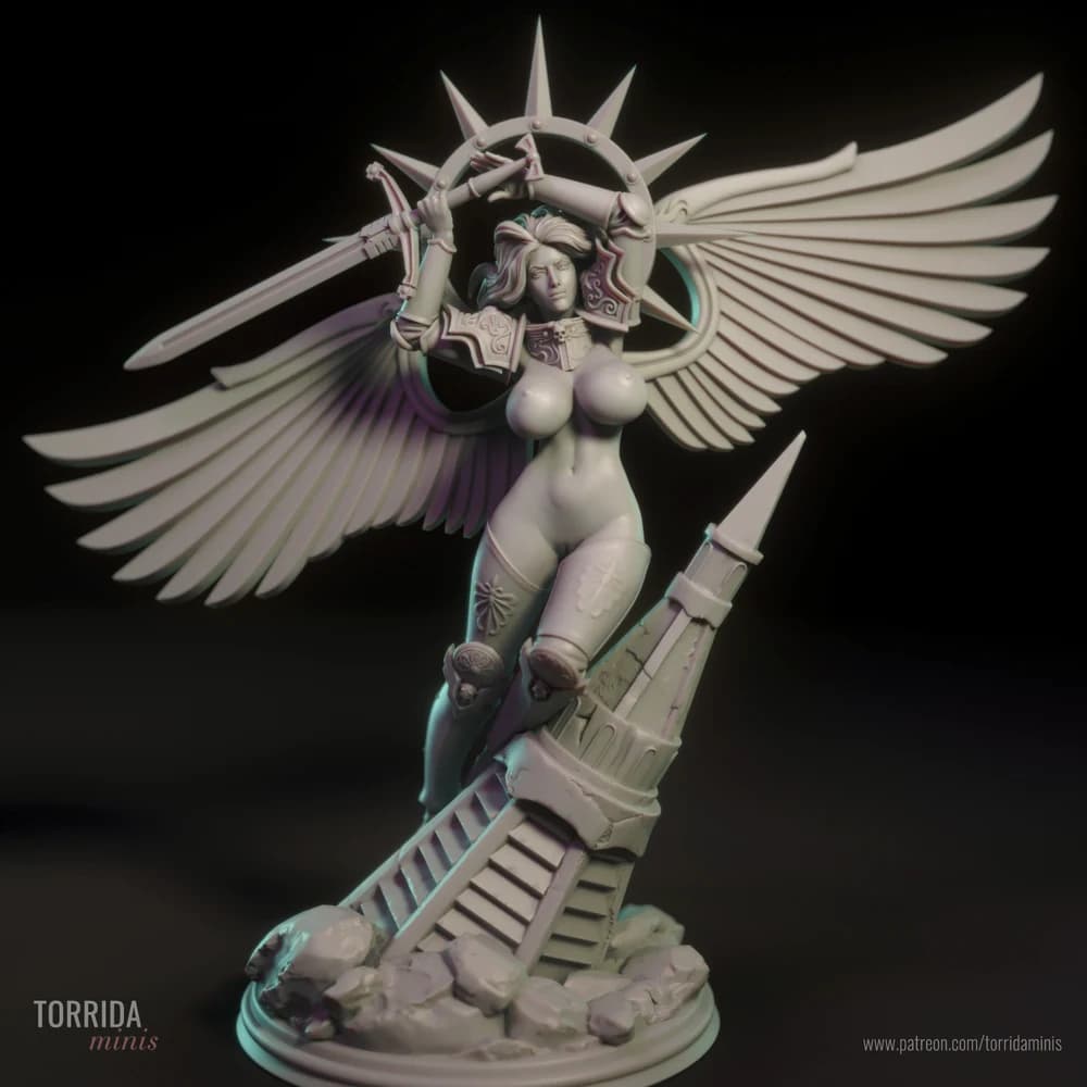 Celeste — Miniatura 3D Anjo Guerreiro | Torrida Minis