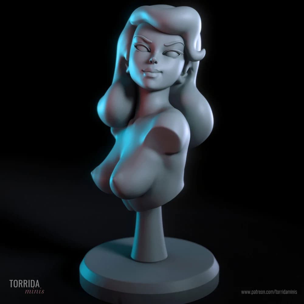 Busto Poison Ivy — Miniatura 3D Pin-up | Torrida Minis