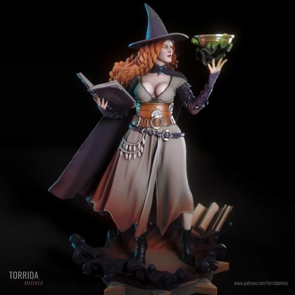 Tasha — Miniatura 3D Feiticeira Fantasia | Torrida Minis