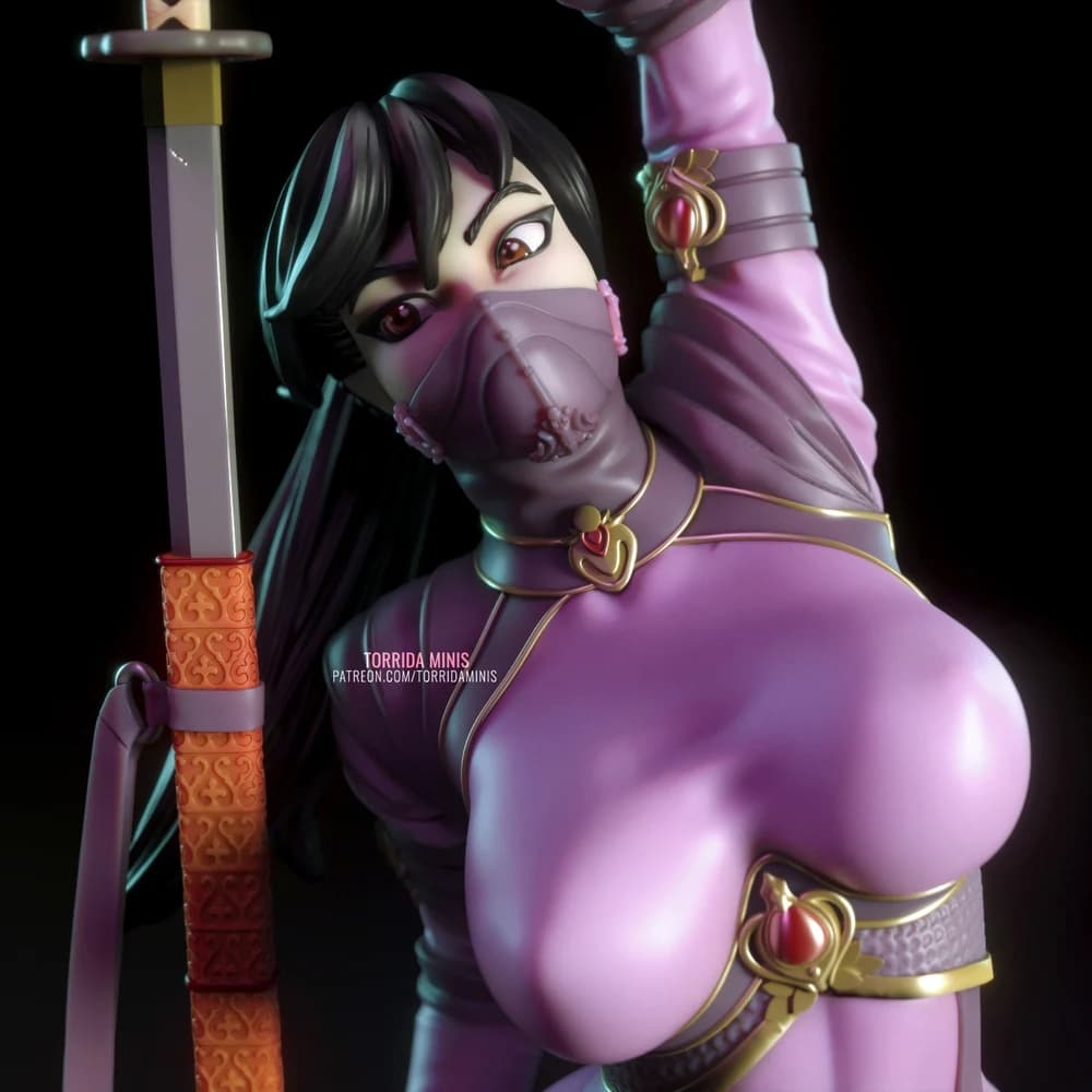 Sara — Miniatura 3D Ninja Oriental | Torrida Minis