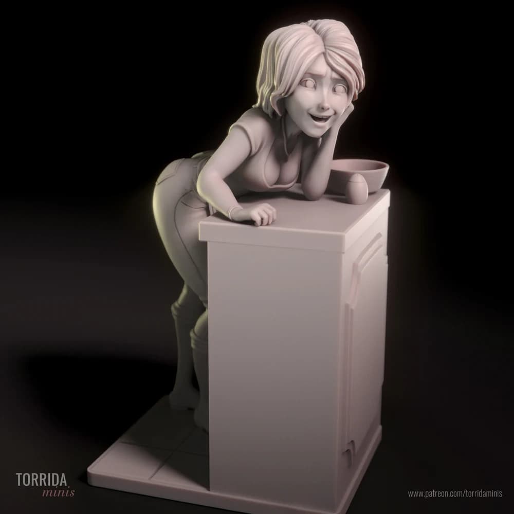 Aunt Cass — Miniatura 3D Pin-up Casual | Torrida Minis