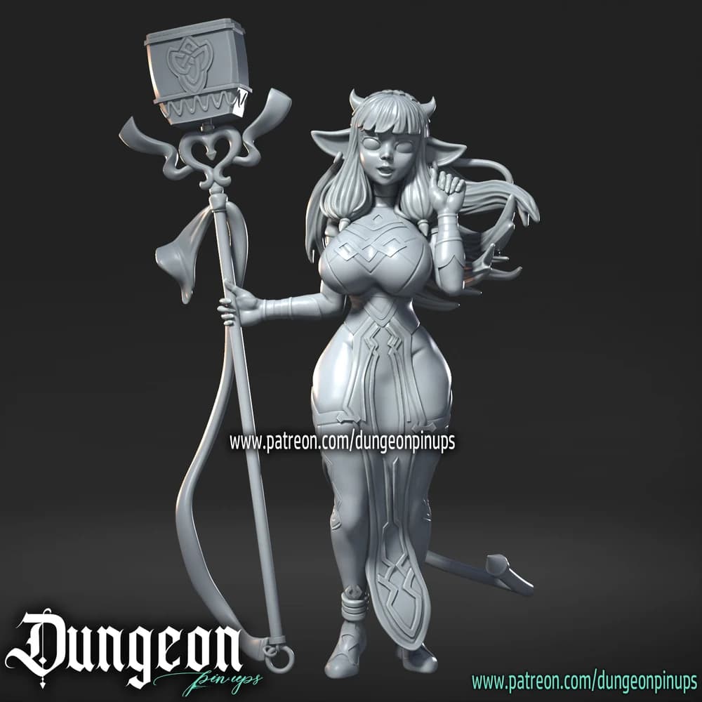 Garota Vaca — Miniatura 3D Fantasia | RN Estudio
