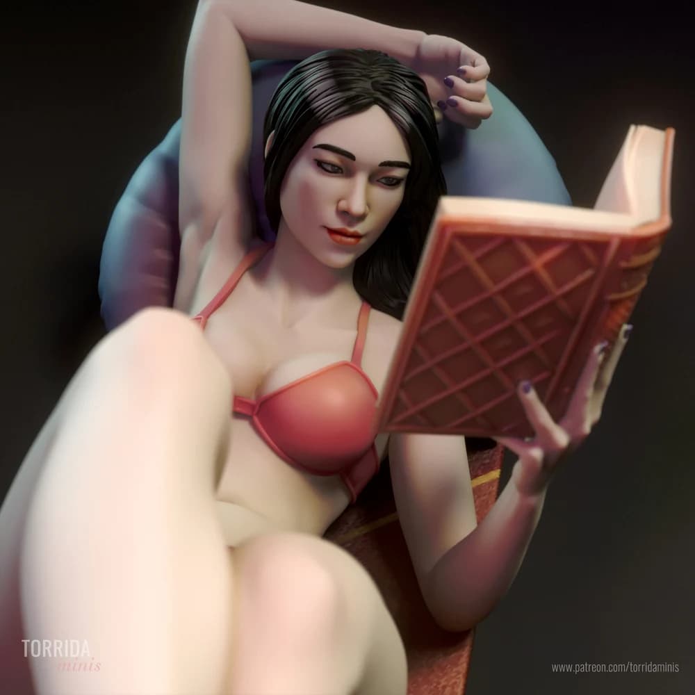 Moon — Miniatura 3D Pin-up Moderna | Torrida Minis