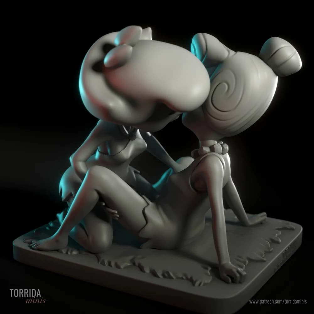 Betty e Wilma — Miniatura 3D Pré-Histórica | Torrida Minis
