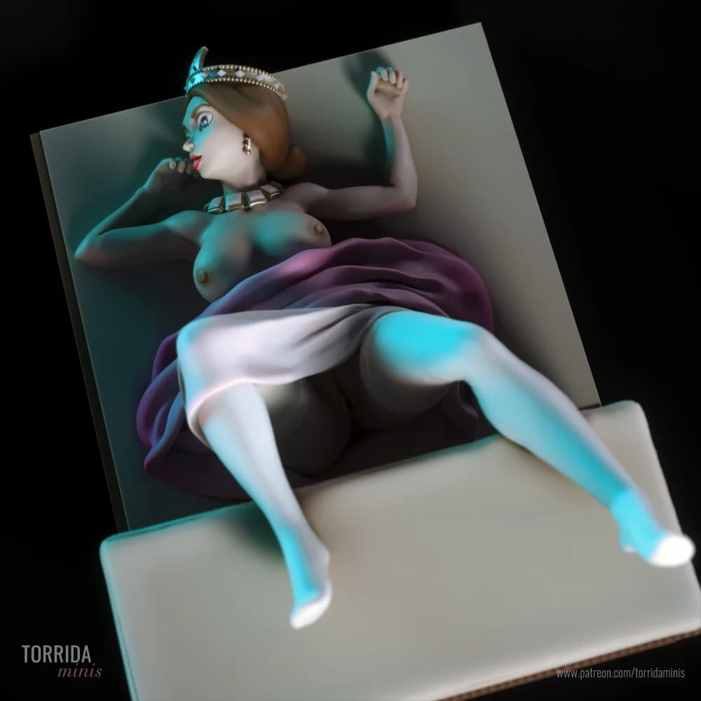 Rainha Victoria — Miniatura 3D Pin-up Realeza | Torrida Minis