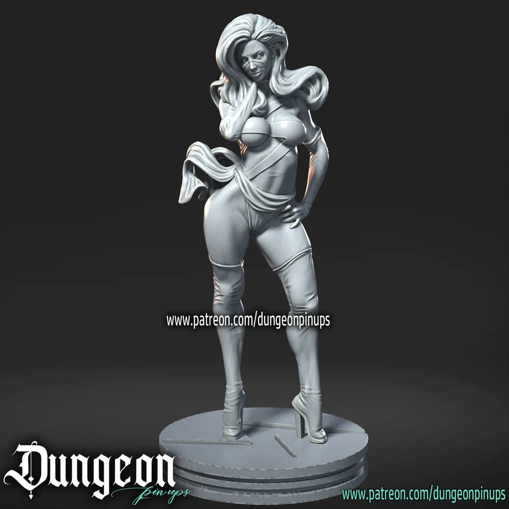 Ms Marvel — Miniatura 3D Heroína Pinup | RN Estudio