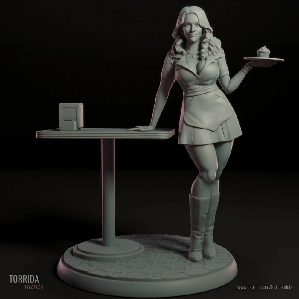 Max Black — Miniatura 3D Pin-up Clássica | Torrida Minis