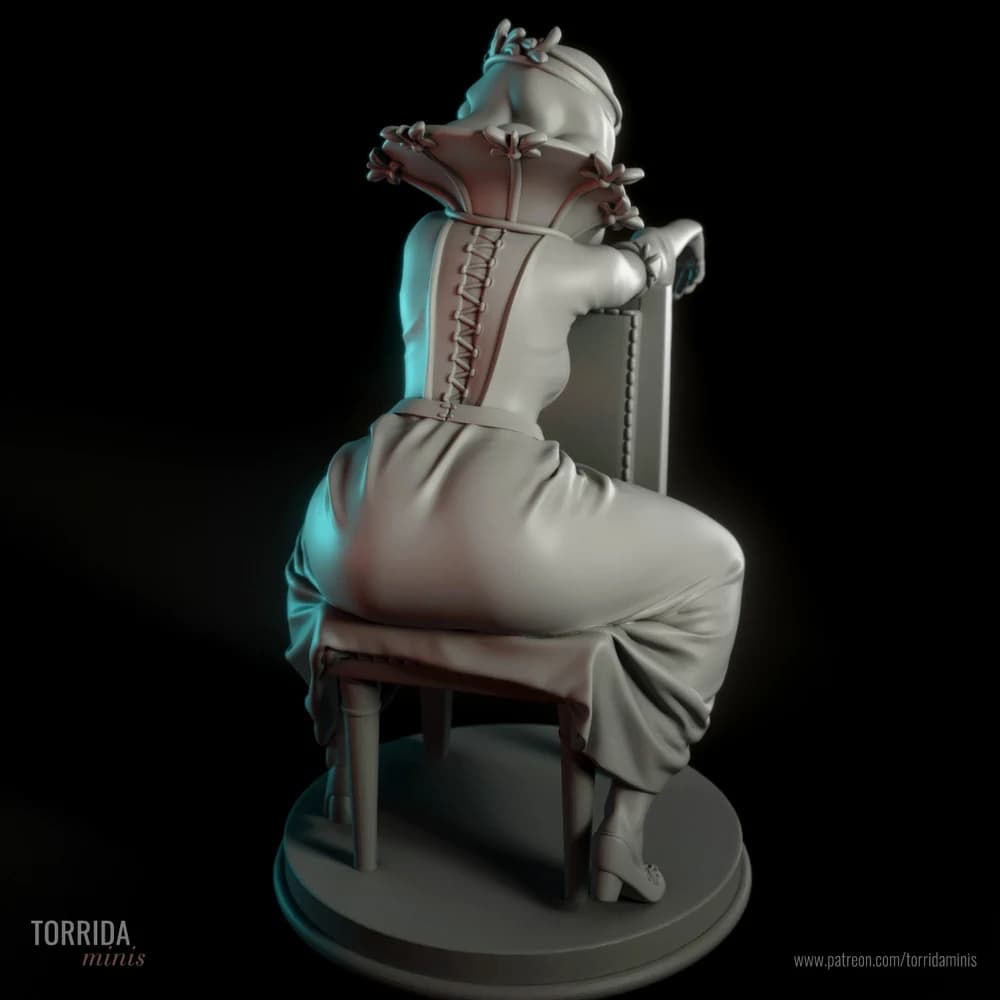 Rainha Elizabeth — Miniatura 3D Pin-up Clássica | Torrida Minis
