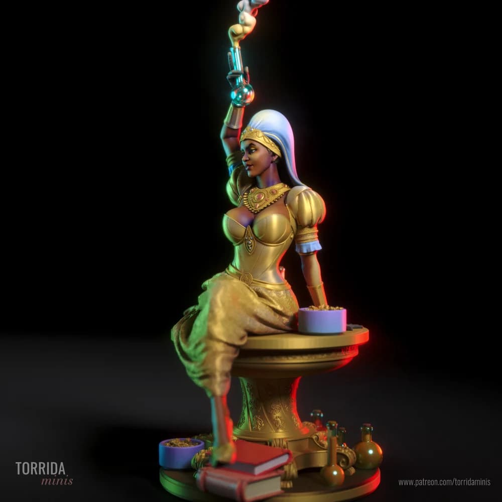 Jahzara — Miniatura 3D Fantasia Oriental | Torrida Minis