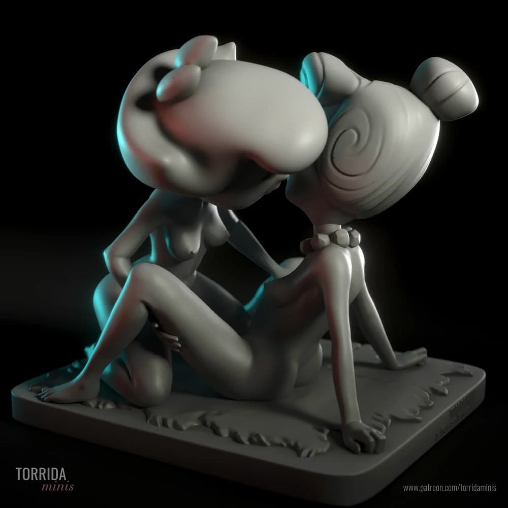 Betty e Wilma — Miniatura 3D Pré-Histórica | Torrida Minis