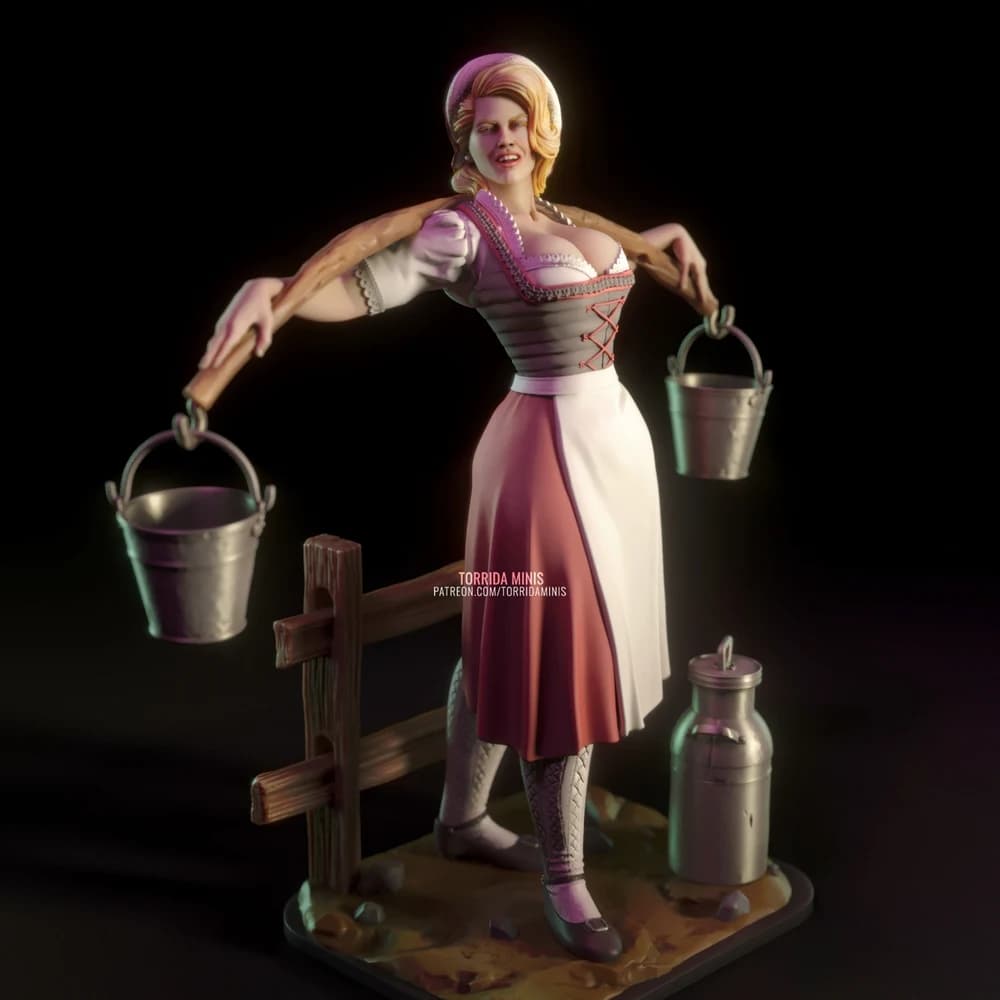 Anna Torrida — Miniatura 3D Pin-up Rural | Torrida Minis