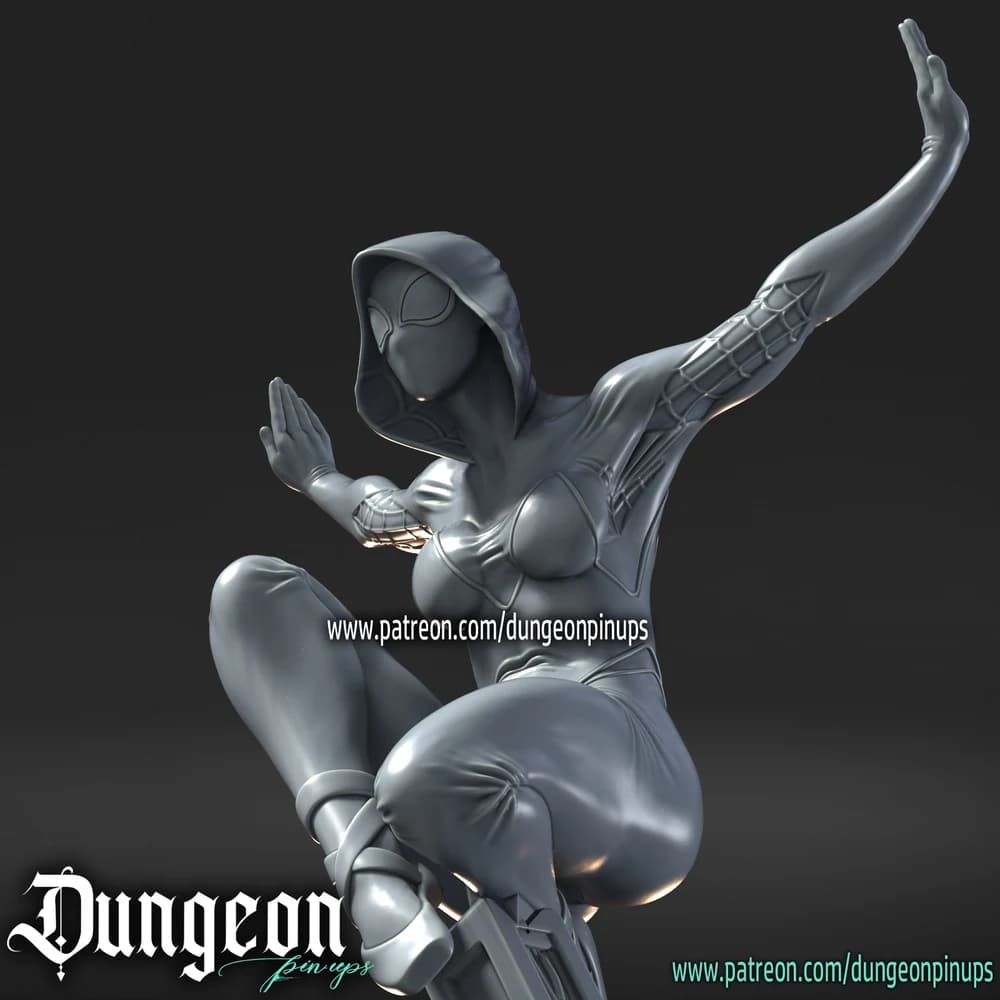 Gwen Stacy — Miniatura 3D Super-Heroína | RN Estudio