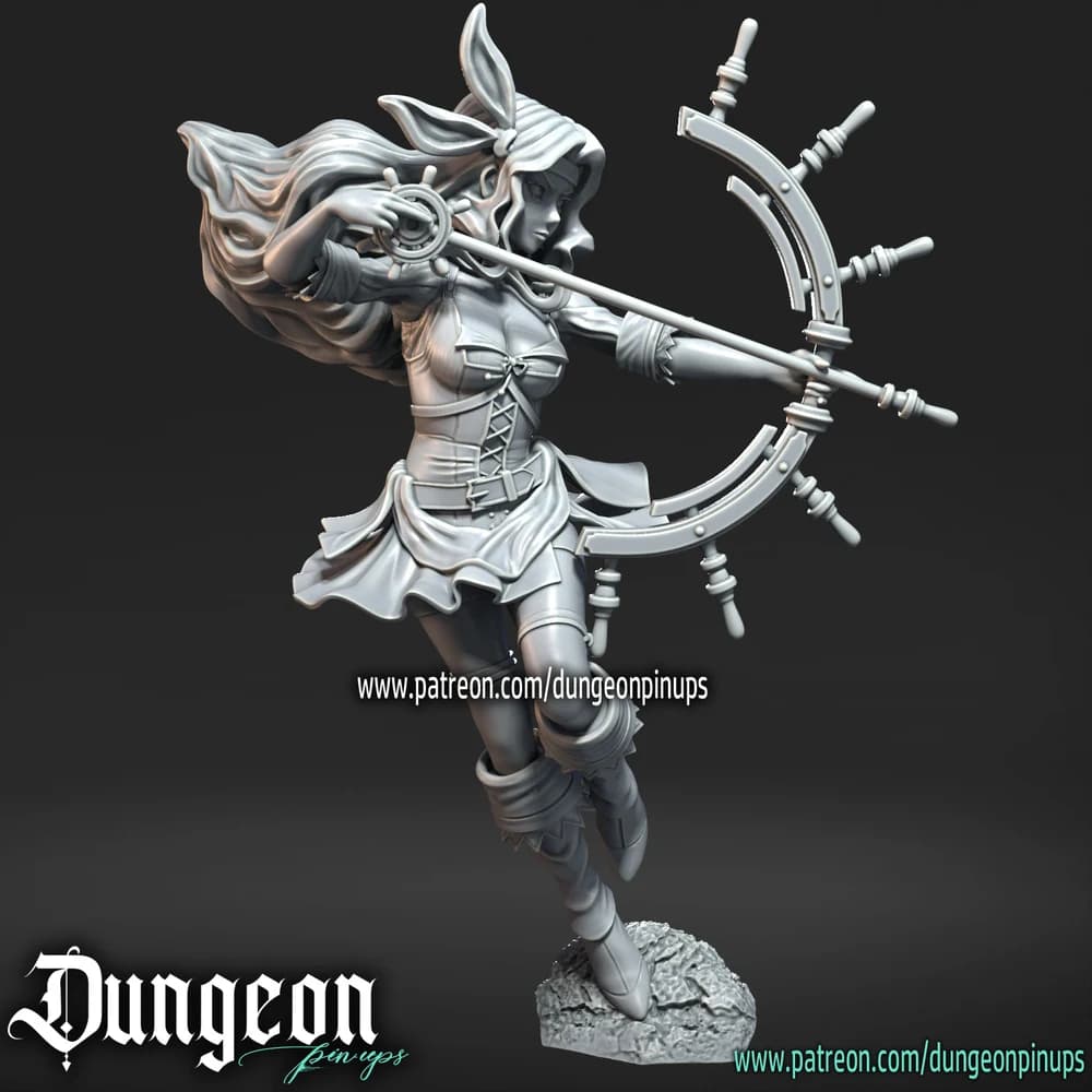 Liora Nightshade — Miniatura 3D Fantasia Pirata | Elite Pinup 3D