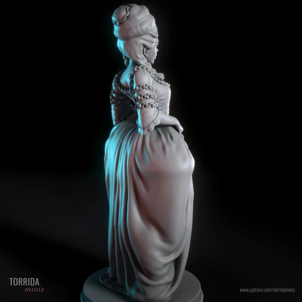 Marie Antoinette — Miniatura 3D Pin-up Histórica | Torrida Minis