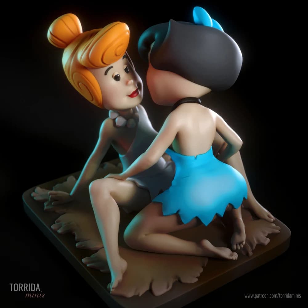 Betty e Wilma — Miniatura 3D Pré-Histórica | Torrida Minis