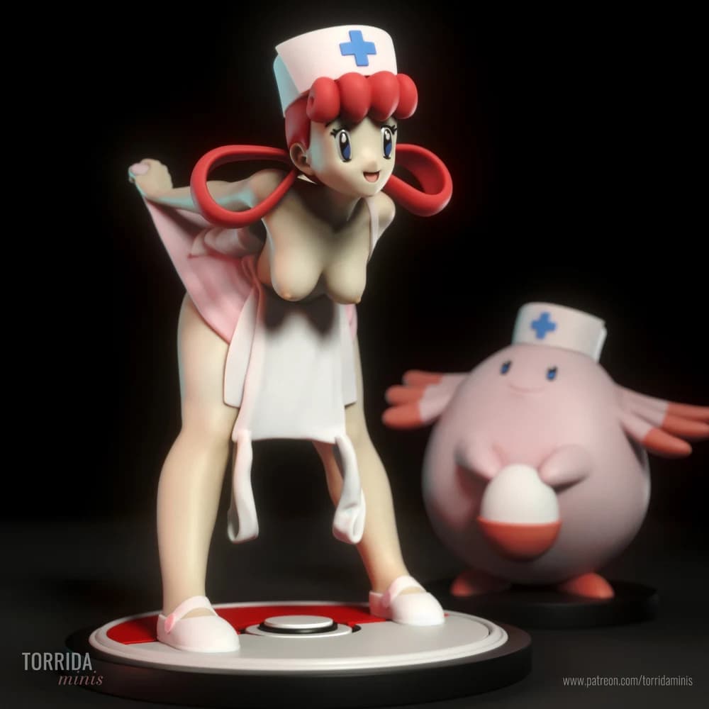 Nurse Joy — Miniatura 3D Pin-up Anime | Torrida Minis