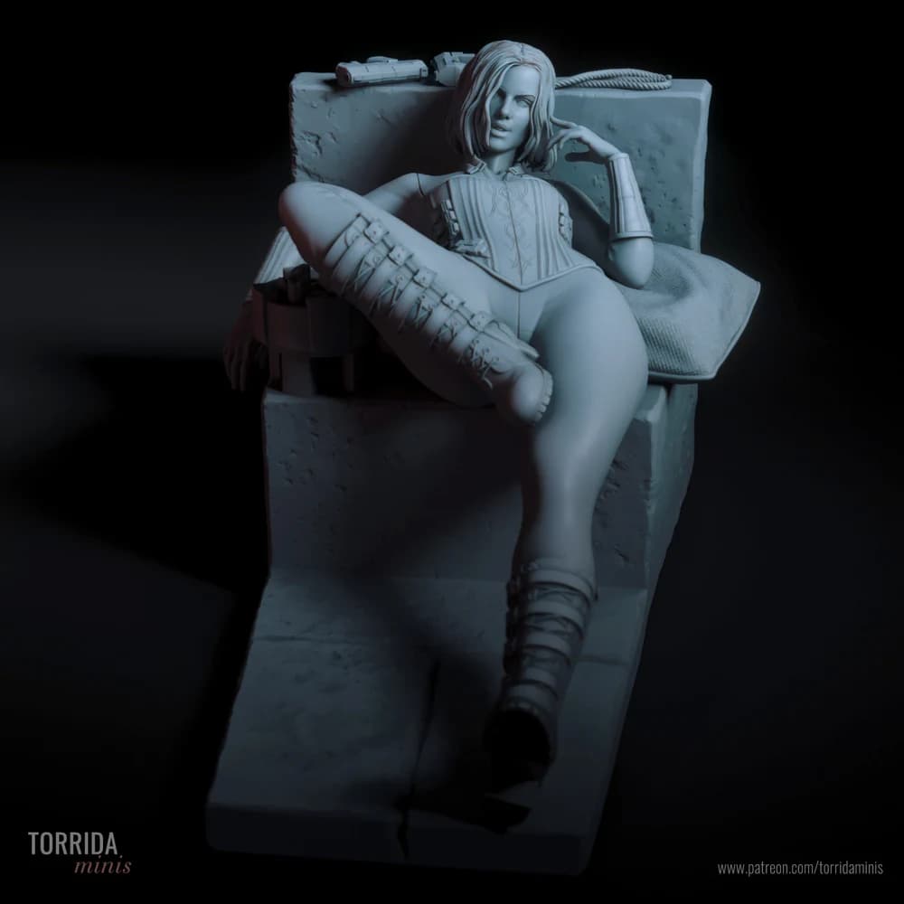 Selene — Miniatura 3D Gótica e Ação | Torrida Minis
