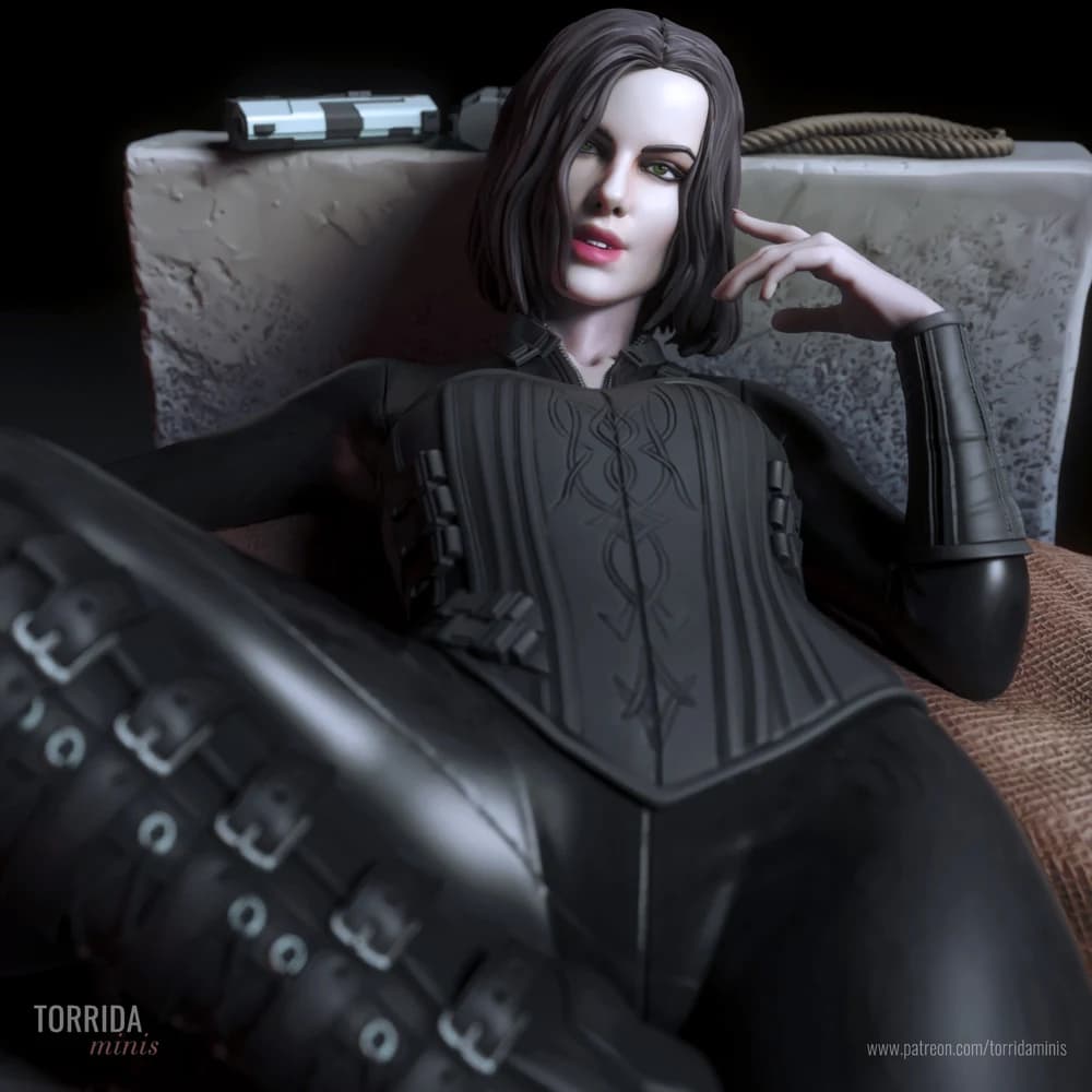 Selene — Miniatura 3D Gótica e Ação | Torrida Minis