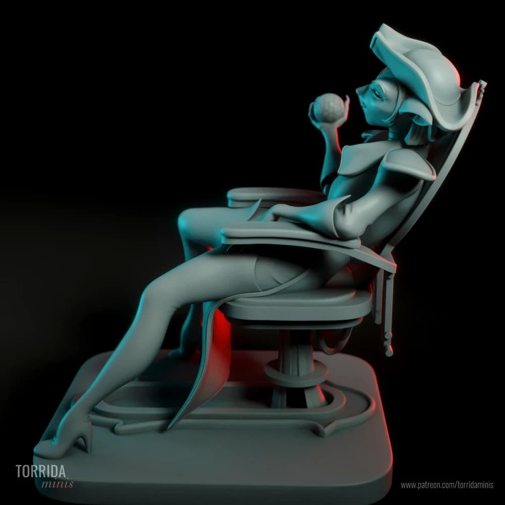 Capitã Amelia — Miniatura 3D Sci-Fi Pin-up | Torrida Minis