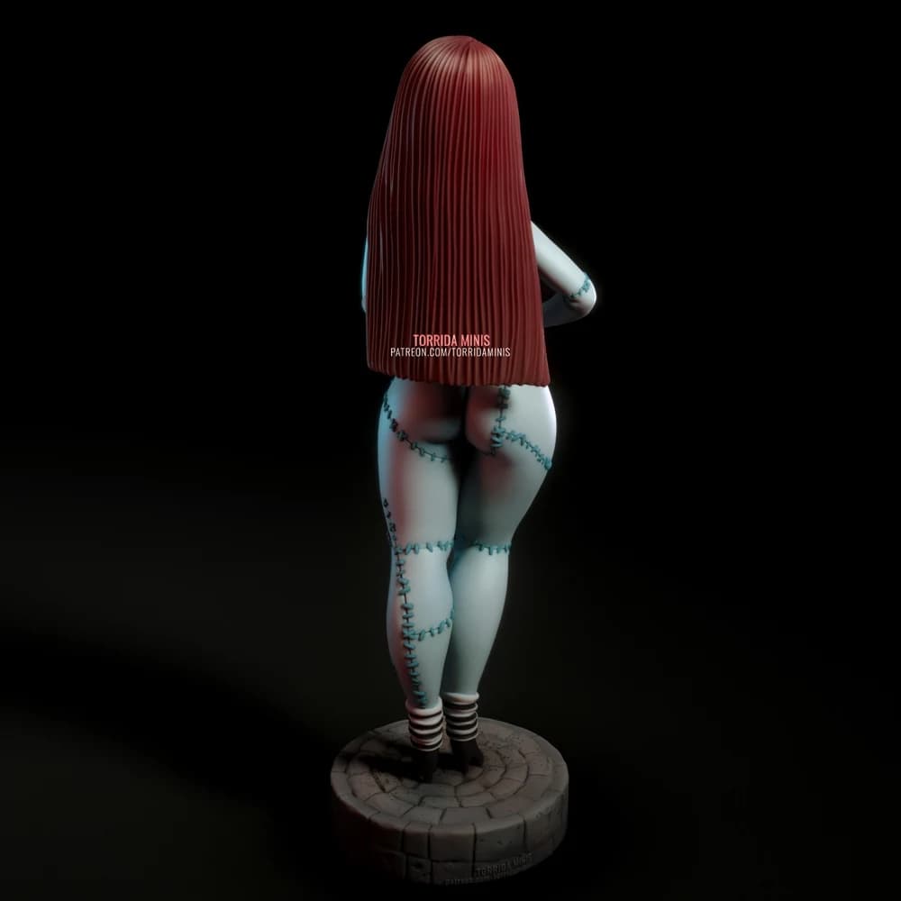 Sally — Miniatura 3D Pinup Gótica | Torrida Minis
