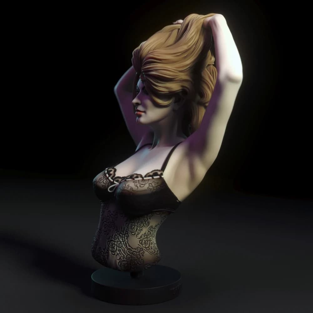 Busto de Prática IV — Miniatura 3D Pin-up Clássica | Torrida Minis