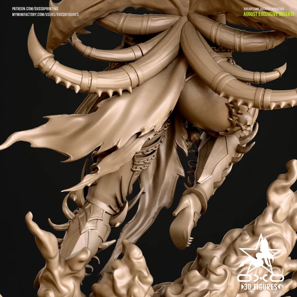 Duquesa da Chama Sombria — Miniatura 3D Fantasia Sombria | OXO3D