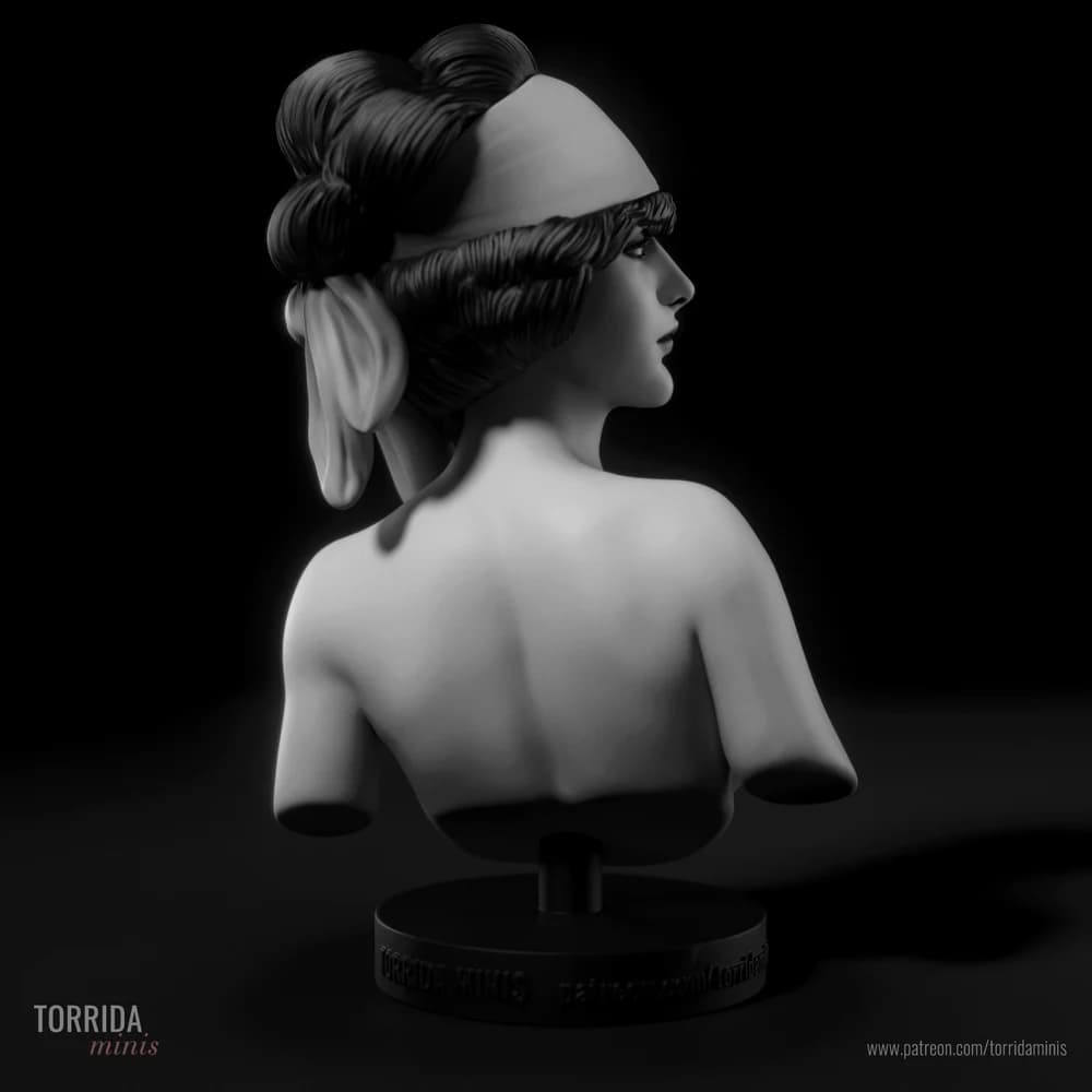 Busto de Prática 5 — Miniatura 3D Pin-up Clássica | Torrida Minis