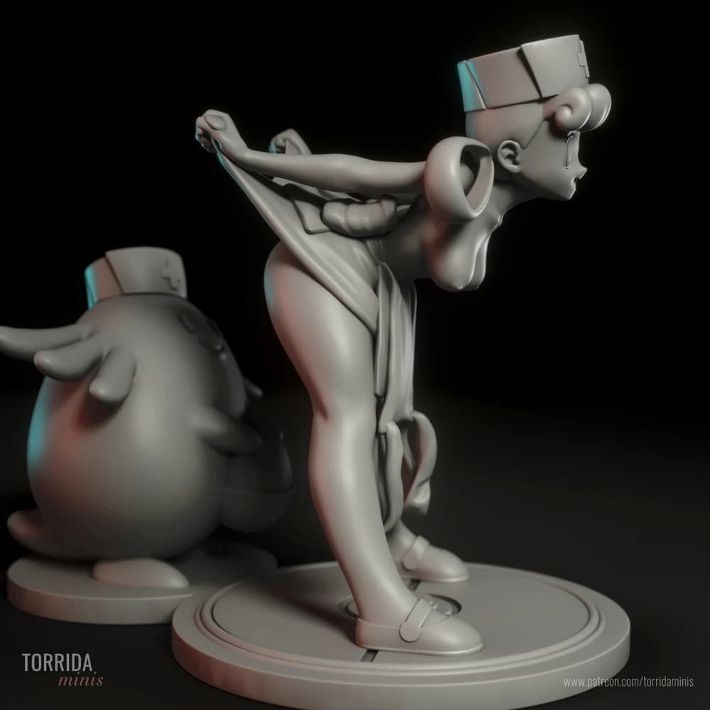 Nurse Joy — Miniatura 3D Pin-up Anime | Torrida Minis