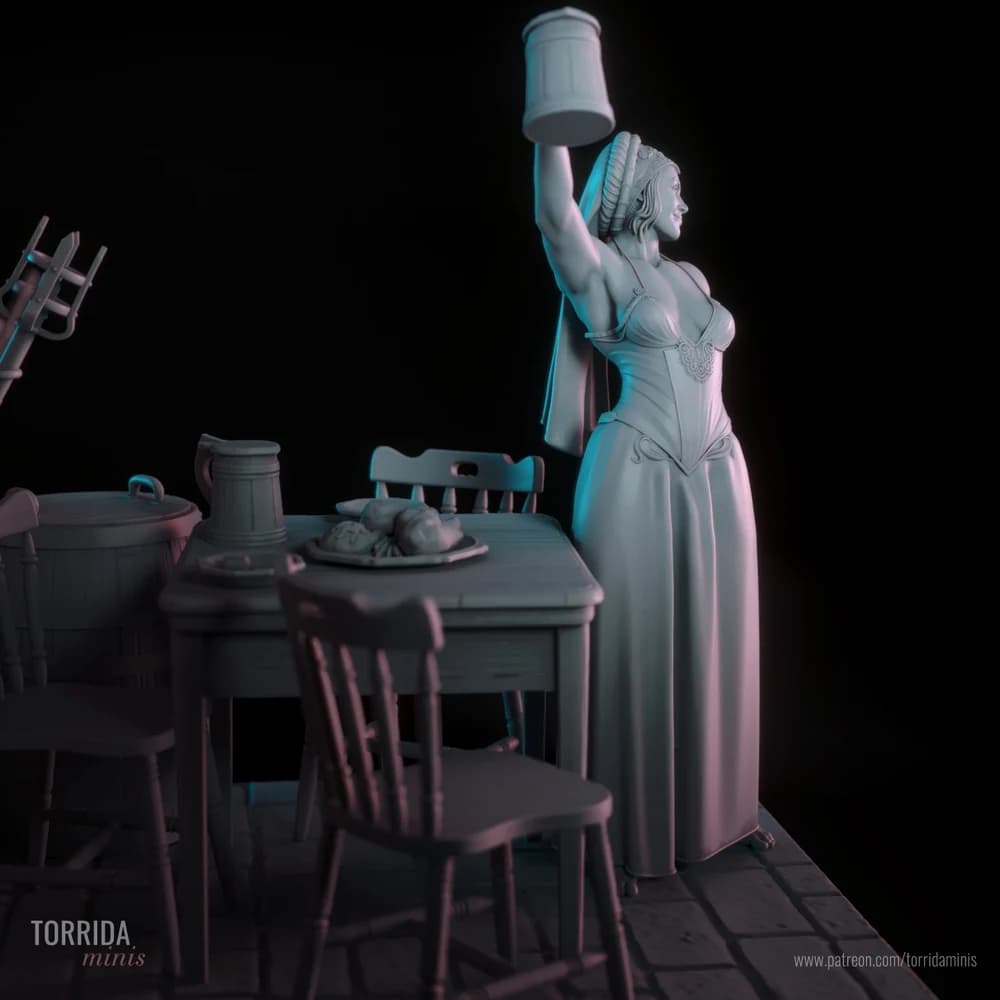 Pauline — Miniatura 3D Fantasia Medieval | Torrida Minis