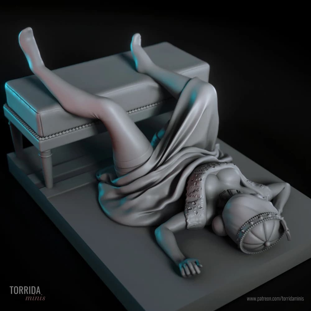 Rainha Victoria — Miniatura 3D Pin-up Realeza | Torrida Minis