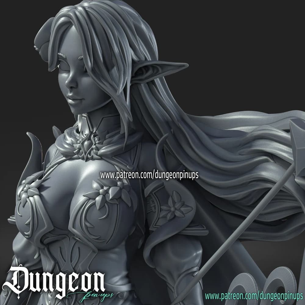 Fleur Arqueira Elfa — Miniatura 3D Fantasia | RN Estudio
