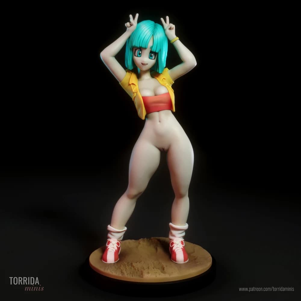 Bulma — Miniatura 3D Anime Pinup | Torrida Minis