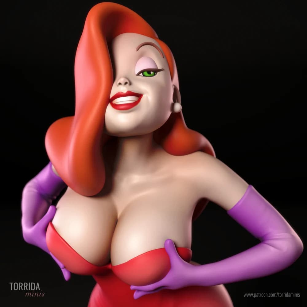 Jessica Rabbit — Miniatura 3D Pin-up Clássica | Torrida Minis