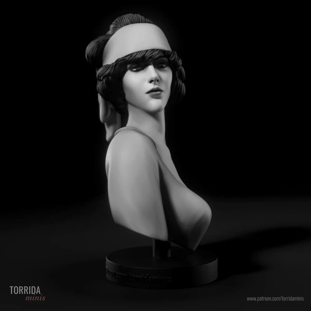 Busto de Prática 5 — Miniatura 3D Pin-up Clássica | Torrida Minis