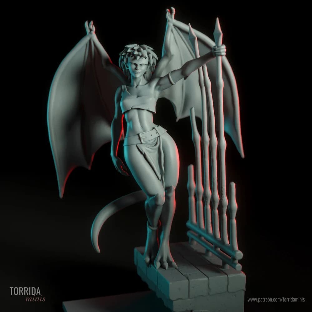 Demona — Miniatura 3D Fantasia Gótica | Torrida Minis