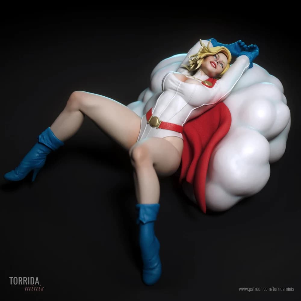 Power Girl — Miniatura 3D Super-Herói | Torrida Minis