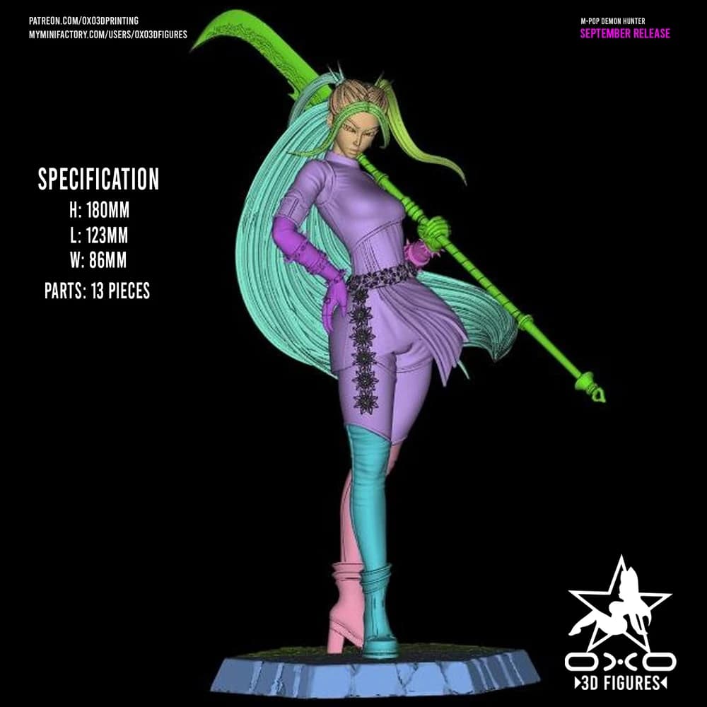 Mira Caçadora de Demônios K-pop — Miniatura 3D Oriental | OXO3D