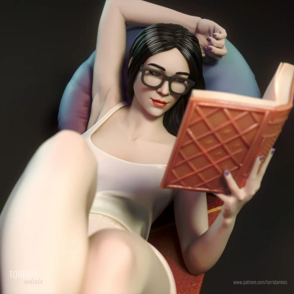 Moon — Miniatura 3D Pin-up Moderna | Torrida Minis