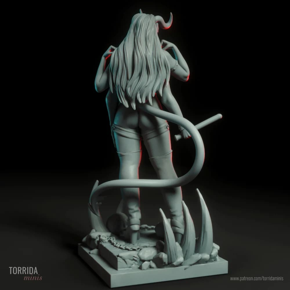 Amaris — Miniatura 3D Súcubo de Quatro Braços | Torrida Minis