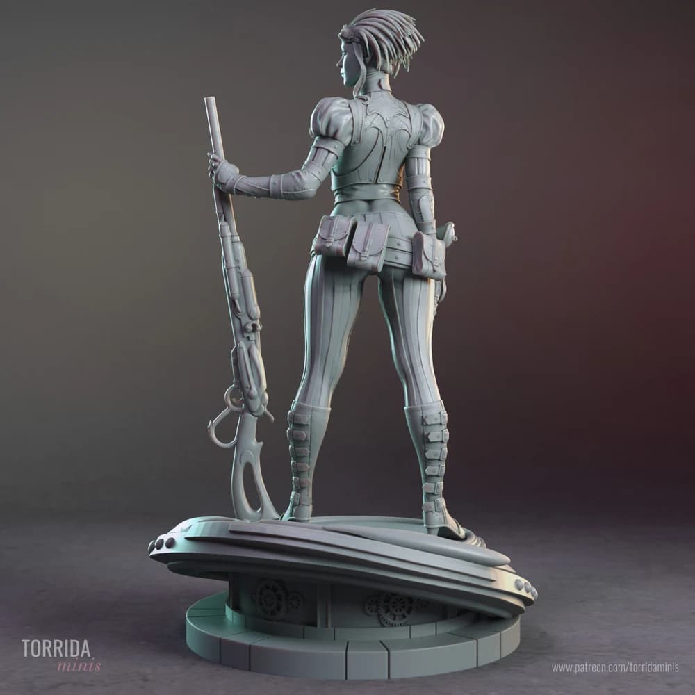 Lady Mechanika — Miniatura 3D Steampunk | Torrida Minis