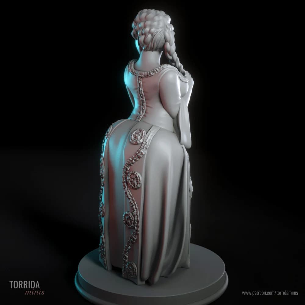 Rainha Catherine — Miniatura 3D Pin-up Clássica | Torrida Minis