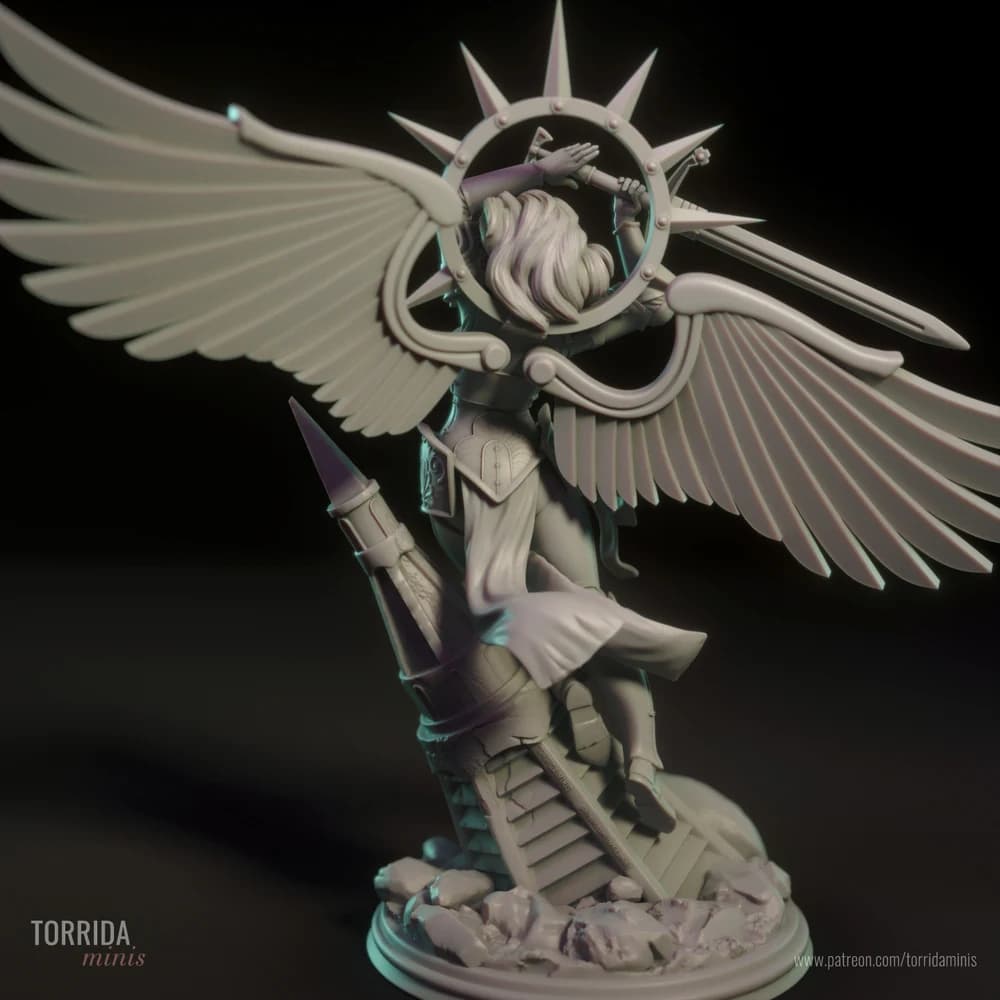 Celeste — Miniatura 3D Anjo Guerreiro | Torrida Minis