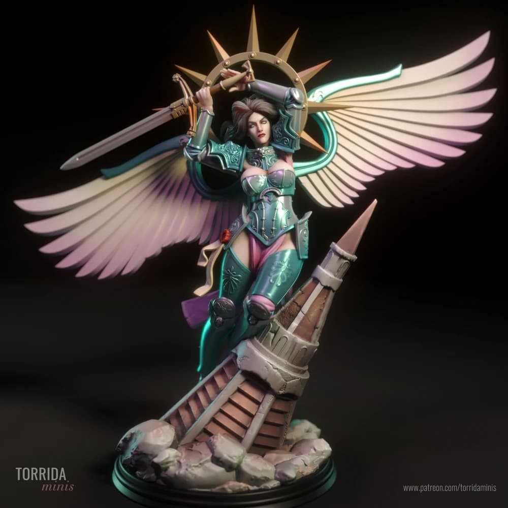 Celeste — Miniatura 3D Anjo Guerreiro | Torrida Minis